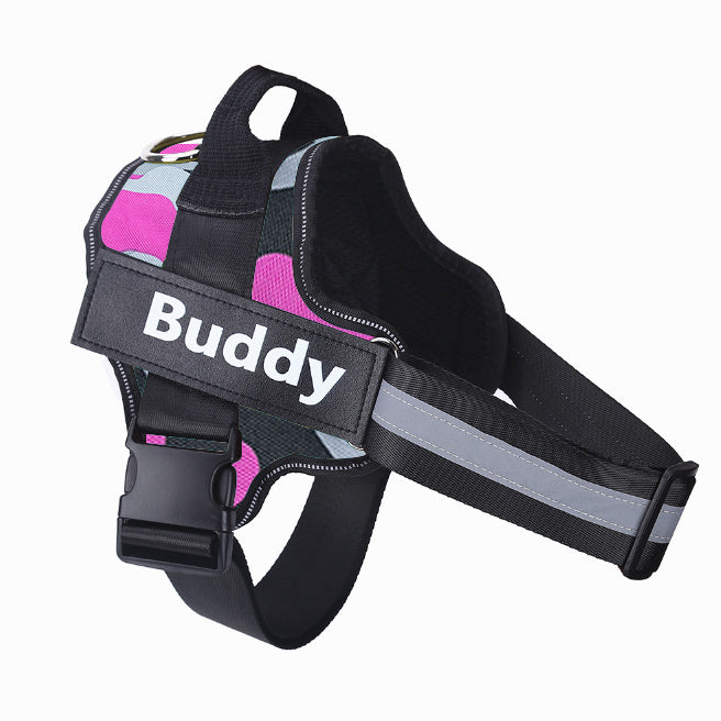 Personalized Dog Harness N0-Pull Dog Harness- Reflective & Ajustable for All Sizes - Wiggly Butts