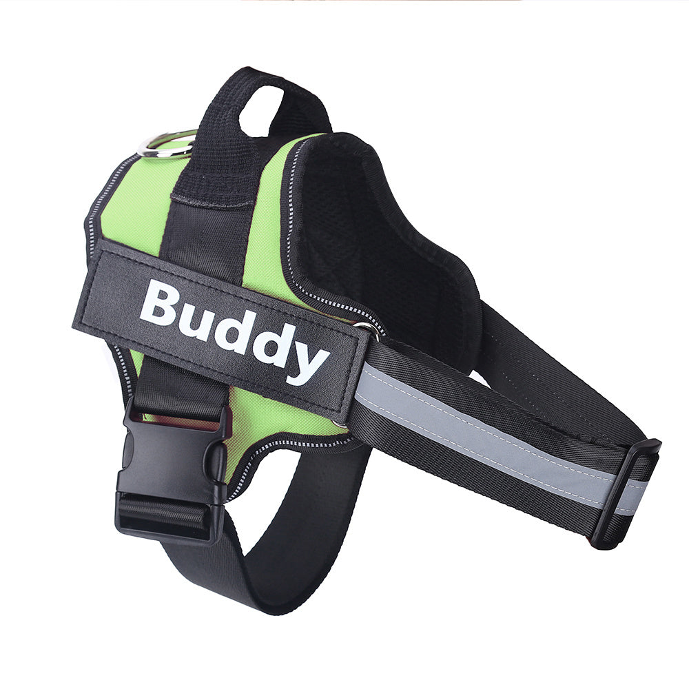 Personalized Dog Harness N0-Pull Dog Harness- Reflective & Ajustable for All Sizes - Wiggly Butts