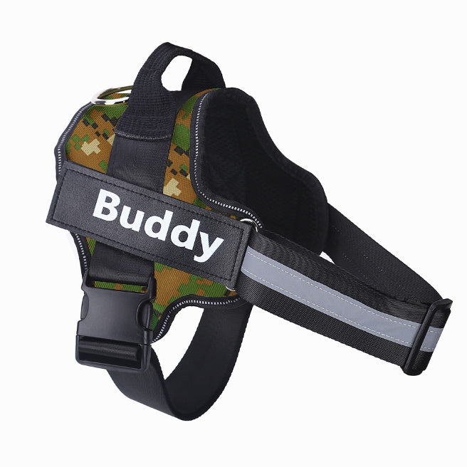 Personalized Dog Harness N0-Pull Dog Harness- Reflective & Ajustable for All Sizes - Wiggly Butts