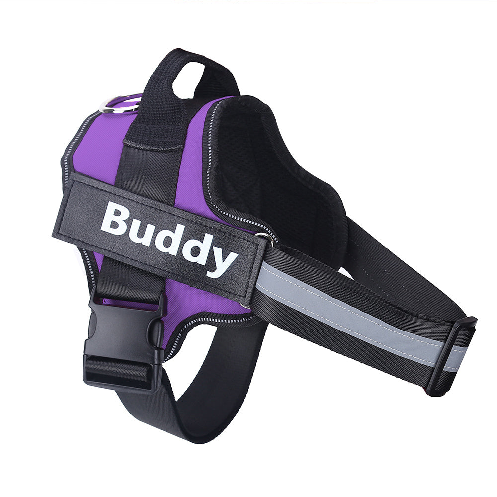 Personalized Dog Harness N0-Pull Dog Harness- Reflective & Ajustable for All Sizes - Wiggly Butts