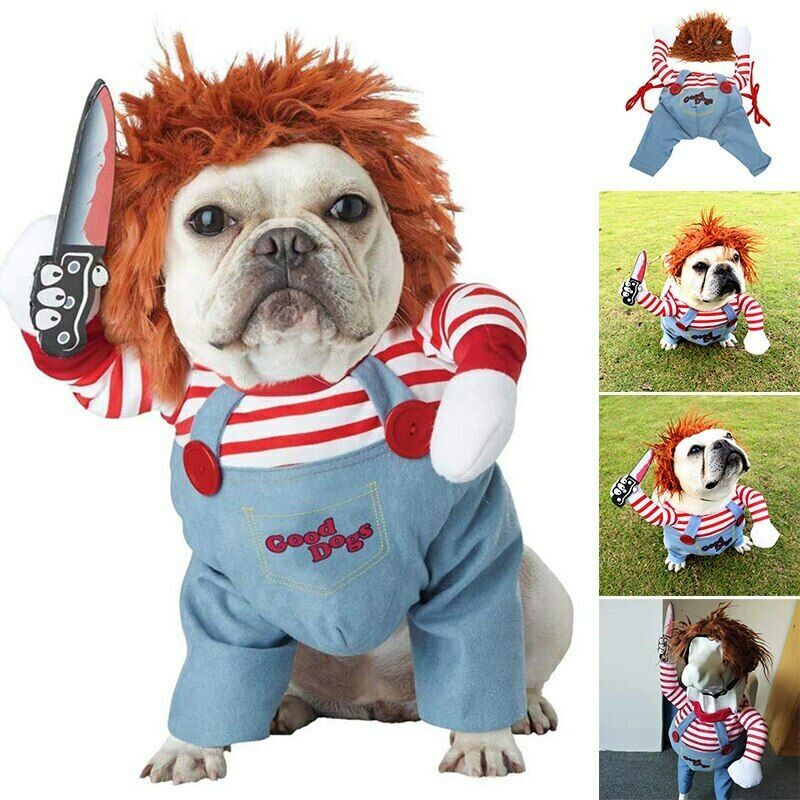 Halloween Pet Costume Pet Dog Funny Clothes Adjustable Dog Cosplay Costume Scary Costume Party Gatherings - Wiggly Butts